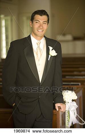 Hawaii, Oahu, Groom Posing At His Wedding. View Large Photo Image Picture - Hawaii, Oahu, Groom Posing At His Wedding.. Fotosearch