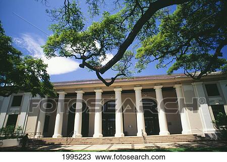 Stock Image - Hawaii, Oahu, Honolulu, Hawaii State Library.. Fotosearch