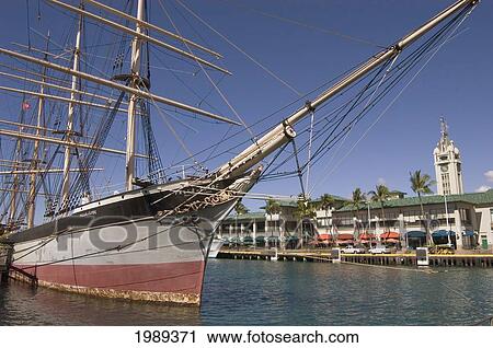 Hawaii, Oahu, Honolulu, Historic Ship Falls Of Clyde At Maritime Center. View Large Photo Image Stock Image - Hawaii, Oahu, Honolulu, Historic Ship Falls Of Clyde At Maritime Center.. Fotosearch