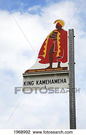 Hawaii, Oahu, Honolulu, Iconic King Kamehameha Statue Sign View Large Photo Image Stock Image - Hawaii, Oahu, Honolulu, Iconic King Kamehameha Statue Sign. Fotosearch