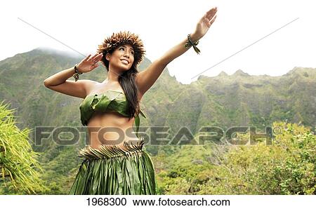 Hawaii, Oahu, Local Hawaiian Female Doing A Kahiko Hula Dance. View Large Photo Image Stock Image - Hawaii, Oahu, Local Hawaiian Female Doing A Kahiko Hula Dance.. Fotosearch