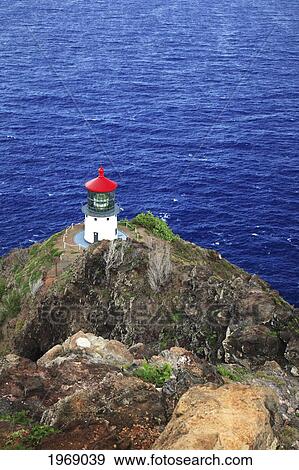 Hawaii, Oahu, Makapuu, Makapuu Lighthouse, View From Hiking Trail View Large Photo Image Stock Photo - Hawaii, Oahu, Makapuu, Makapuu Lighthouse, View From Hiking Trail. Fotosearch