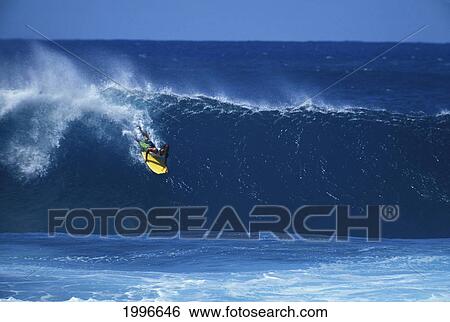 Hawaii, Oahu, Morey Contest H. Reeves Rides Down Wave Face, Body Boarding View Large Photo Image Stock Photograph - Hawaii, Oahu, Morey Contest H. Reeves Rides Down Wave Face, Body Boarding. Fotosearch