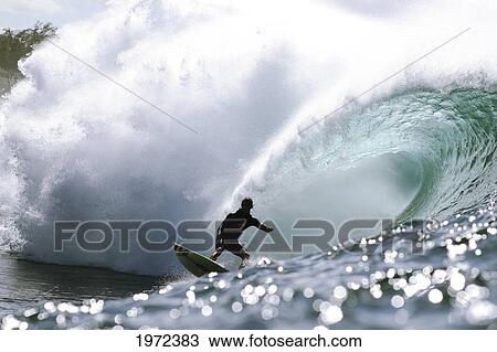 Hawaii, Oahu, North Shore, Afternoon Surfing On Large Waves. Editorial Use Only. View Large Photo Image Stock Image - Hawaii, Oahu, North Shore, Afternoon Surfing On Large Waves. Editorial Use Only.. Fotosearch