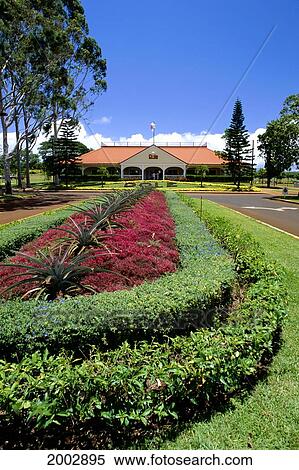 Hawaii, Oahu, North Shore, Back View Of The Dole Pineapple Pavilion Landscaped Grounds View Large Photo Image Stock Photography - Hawaii, Oahu, North Shore, Back View Of The Dole Pineapple Pavilion Landscaped Grounds. Fotosearch