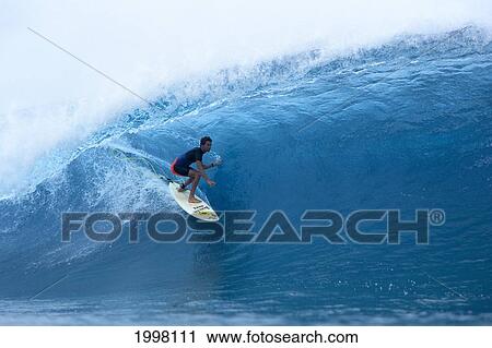 Hawaii, Oahu, North Shore, Rick Irons Surfing Pipeline, Coming Out Of Tube View Large Photo Image Stock Image - Hawaii, Oahu, North Shore, Rick Irons Surfing Pipeline, Coming Out Of Tube. Fotosearch