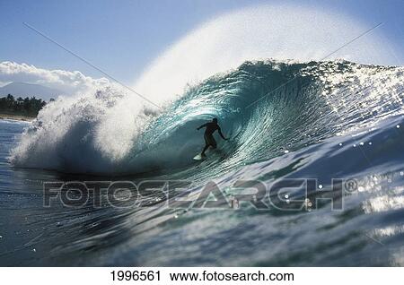 Hawaii, Oahu, North Shore, Shadow Of Surfer In Pipeline Wave View Large Photo Image Stock Image - Hawaii, Oahu, North Shore, Shadow Of Surfer In Pipeline Wave. Fotosearch