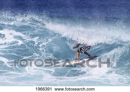 Hawaii, Oahu, North Shore, Surfer Riding Wave. View Large Photo Image Stock Image - Hawaii, Oahu, North Shore, Surfer Riding Wave.. Fotosearch