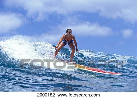 Hawaii, Oahu, North Shore, Woman Standing Rides Small Wave Blue Sky With Clouds View Large Photo Image Stock Image - Hawaii, Oahu, North Shore, Woman Standing Rides Small Wave Blue Sky With Clouds. Fotosearch