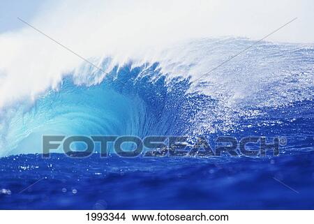 Hawaii, Oahu, Perfect Wave At Pipeline. View Large Photo Image Picture - Hawaii, Oahu, Perfect Wave At Pipeline.. Fotosearch