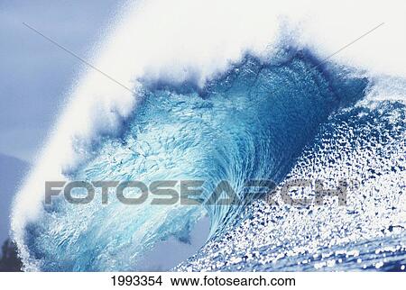 Picture - Hawaii, Oahu, Perfect Wave At Pipeline.. Fotosearch
