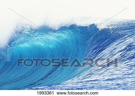 Hawaii, Oahu, Perfect Wave At Pipeline. View Large Photo Image Stock Image - Hawaii, Oahu, Perfect Wave At Pipeline.. Fotosearch