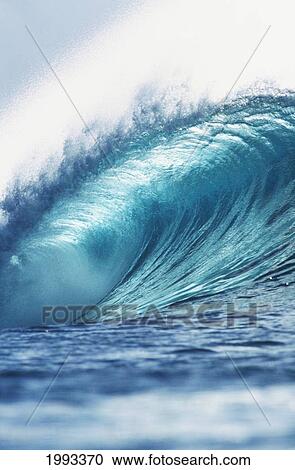 Hawaii, Oahu, Perfect Wave At Pipeline. View Large Photo Image Stock Image - Hawaii, Oahu, Perfect Wave At Pipeline.. Fotosearch