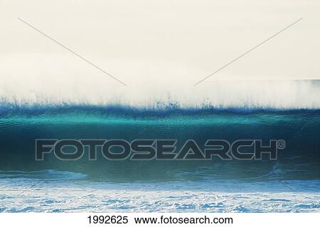 Hawaii, Oahu, Perfect Wave At Pipeline. View Large Photo Image Stock Photography - Hawaii, Oahu, Perfect Wave At Pipeline.. Fotosearch