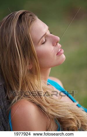Picture - Hawaii, Oahu, Portrait Of A Pretty Girl.. Fotosearch