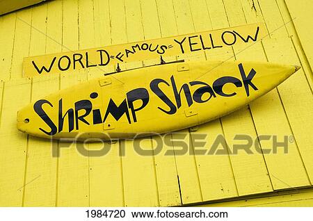 Hawaii, Oahu, Punalu'u, Bright Yellow Building And Sign For The Shrimp Shack Restaurant. View Large Photo Image Stock Image - Hawaii, Oahu, Punalu'u, Bright Yellow Building And Sign For The Shrimp Shack Restaurant.. Fotosearch