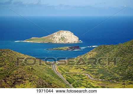 Picture - Hawaii, Oahu, Rabbit Island (Manana Island). Fotosearch