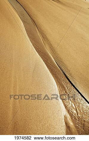 Hawaii, Oahu, Rippling Patterns In The Sand. View Large Photo Image Stock Image - Hawaii, Oahu, Rippling Patterns In The Sand.. Fotosearch