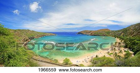 Stock Photo - Hawaii, Oahu, Seascape Overlooking Hanauma Bay.. Fotosearch