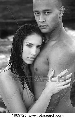 Hawaii, Oahu, Sexy Couple At The Beach In Black And White. View Large Photo Image Stock Photography - Hawaii, Oahu, Sexy Couple At The Beach In Black And White.. Fotosearch