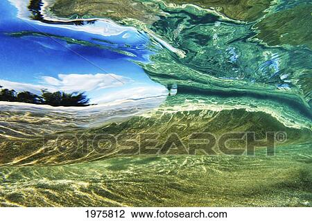Hawaii, Oahu, Underwater View Of Wave. View Large Photo Image Stock Image - Hawaii, Oahu, Underwater View Of Wave.. Fotosearch