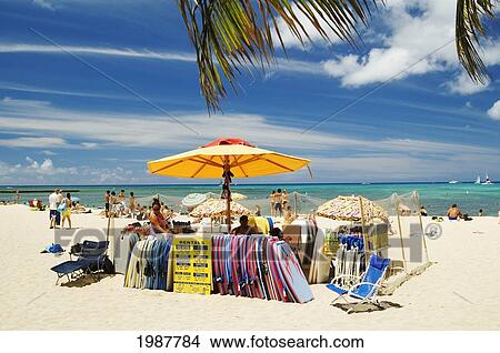 Picture - Hawaii, Oahu, Waikiki, Colorful Beach Toy Rental Stand At Queens Beach. No Model Release. Fotosearch