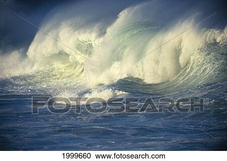 Hawaii, Oahu, Waimea Bay, Pounding Winter Surf, Big Waves Crashing C1700 View Large Photo Image Stock Image - Hawaii, Oahu, Waimea Bay, Pounding Winter Surf, Big Waves Crashing C1700. Fotosearch