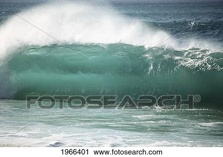 Hawaii, Oahu, Wave Beginning To Curl. View Large Photo Image Stock Image - Hawaii, Oahu, Wave Beginning To Curl.. Fotosearch