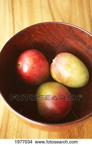 Hawaii, Oahu, Wooden Bowl With Fresh Tropical Mangos. View Large Photo Image Picture - Hawaii, Oahu, Wooden Bowl With Fresh Tropical Mangos.. Fotosearch