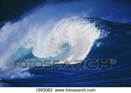 Hawaii, Powerful Wave, White Water. View Large Photo Image Stock Image - Hawaii, Powerful Wave, White Water.. Fotosearch