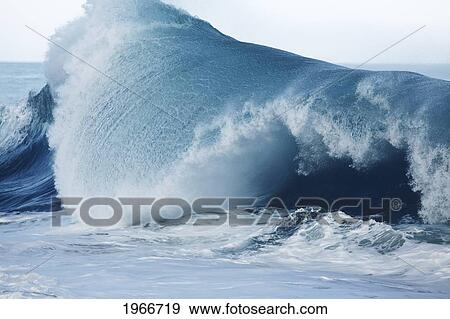 Stock Photo - Hawaii, Wave Breaking In Hawaii.. Fotosearch