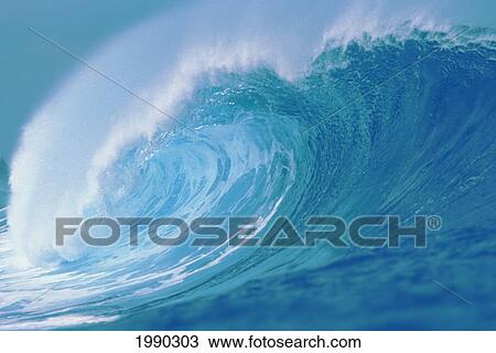 Hawaii, Wave Looking Down The Tube View Large Photo Image Stock Image - Hawaii, Wave Looking Down The Tube. Fotosearch