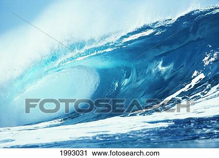 Hawaii, Wave Tube Forming. View Large Photo Image Stock Image - Hawaii, Wave Tube Forming.. Fotosearch
