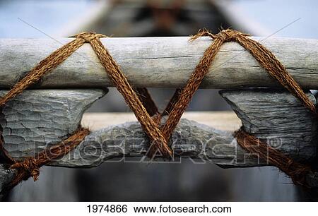 Hawaii, Weaving Coconut Fiber Canoe Lashing, Rope Fastened To Outrigger Canoe. View Large Photo Image Stock Photograph - Hawaii, Weaving Coconut Fiber Canoe Lashing, Rope Fastened To Outrigger Canoe.. Fotosearch