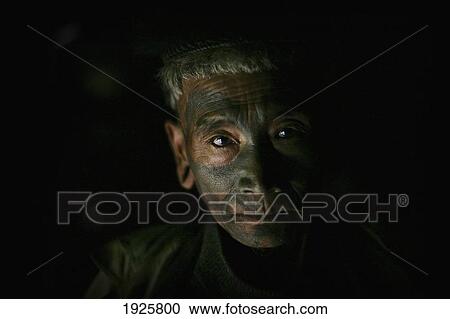 Stock Image - Head Hunter Of Konyak Hill Tribe. Fotosearch