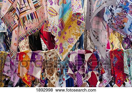 Stock Photo - Headscarfs For Sale At Carsamba Pazari. Fotosearch
