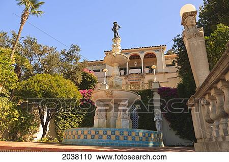 Hearst Castle A Mediterranean Style Mansion Atop A Hill Near San Simeon; California United States Of America View Large Photo Image Stock Image - Hearst Castle A Mediterranean Style Mansion Atop A Hill Near San Simeon; California United States Of America. Fotosearch