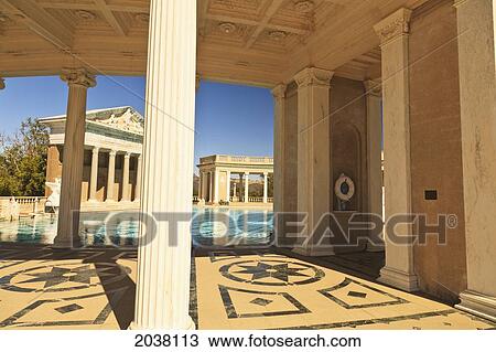 Stock Image - Hearst Castle A Mediterranean Style Mansion Atop A Hill Near San Simeon; California United States Of America. Fotosearch