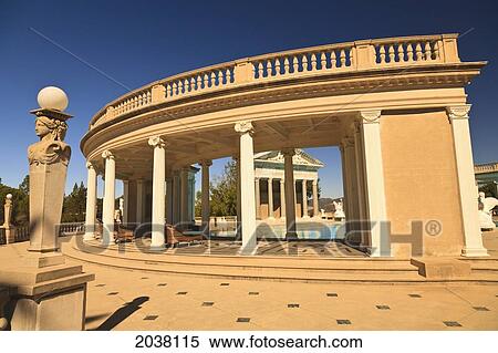 Stock Photography - Hearst Castle A Mediterranean Style Mansion Atop A Hill Near San Simeon; California United States Of America. Fotosearch