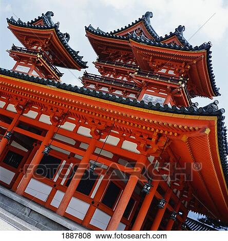 Heian Shrine Exterior View Large Photo Image Stock Photo - Heian Shrine Exterior. Fotosearch