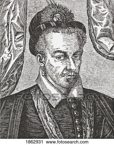 Stock Image - Henri Iii, King Of France, 1551-1589. From Science And Literature In The Middle Ages By Paul Lacroix Published London 1878. Fotosearch