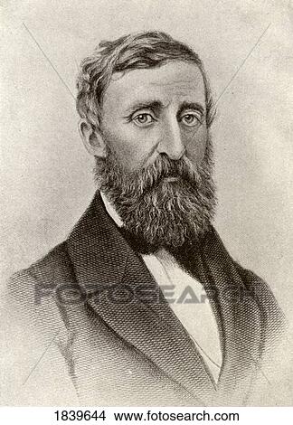 Picture - Henry David Thoreau 1817 To 1862 American Author Naturalist Transcendentalist Tax Resister Development Critic And Philosopher From An Early 20Th Century Book. Fotosearch