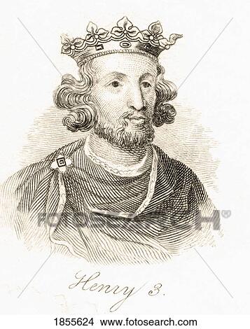 Picture - Henry Iii Of England 1207-1272 King Of England From The Book Crabbs Historical Dictionary Published 1825. Fotosearch