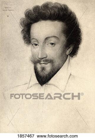 Stock Photo - Henry Iv, Aka Henry Of Navarre Or Bourbon, 1553-1610, King Of Navarre (As Henry Iii) 1572-89, First Bourbon King Of France, 1589-1610. From An Engraving After A Drawing Attributed To Pierre Du Monstier.. Fotosearch