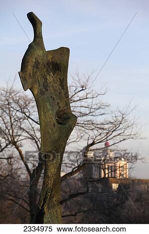 Henry Moore Statue And Royal Observatory; Greenwich Park, Greenwich, London, England, Uk View Large Photo Image Stock Photography - Henry Moore Statue And Royal Observatory; Greenwich Park, Greenwich, London, England, Uk. Fotosearch