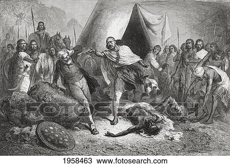 Stock Image - Henry Stern Taken Prisoner By Tewodros Ii In Abyssinia In 1863. Rev. Henry Aaron Stern, 1820 To 1885, British Missionary. Tewodros Ii, Baptized Theodore Ii C. 1818 To 1868. Emperor Of Ethiopia. From El Mundo En La Mano Published 1875.. Fotosearch