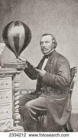 Stock Image - Henry Tracey Coxwell, 1819 -1900. English Aeronaut. From The Strand Magazine, Published 1896. Fotosearch