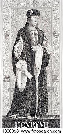 Stock Photo - Henry Vii, 1485-1509. King Of England. Engraved By T. Brown After J. L. Williams. From The Book ÃƒÂ¢Ã¢â€šÂ¬Ã…â€œIllustrations Of English And Scottish HistoryÃƒÂ¢Ã¢â€šÂ¬Ã‚Â Volume 1. Fotosearch