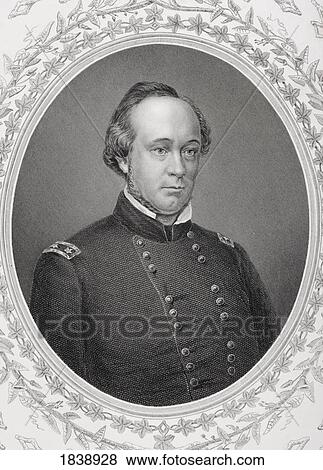 Stock Photo - Henry W. Halleck 1815 To 1872. Union General In American Civil War. From Photograph By Matthew Brady.. Fotosearch