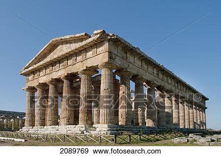 Stock Photo - Hera, Paestum, Campania, Tyrrhenian Coast, Italy. Fotosearch